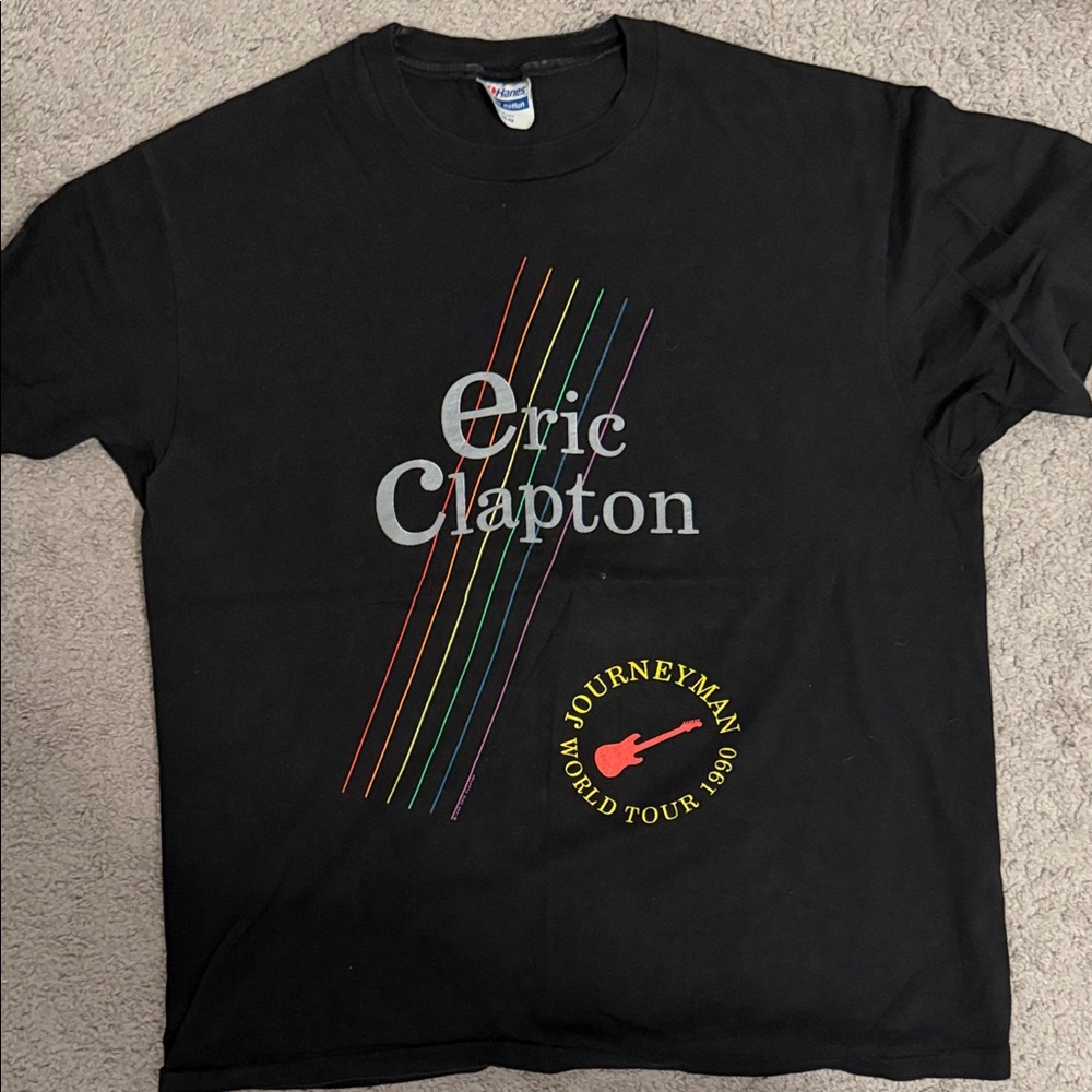 Eric Clapton Vintage 1990 Journeyman Tour Shirt Size XL Excellent Condition Rare